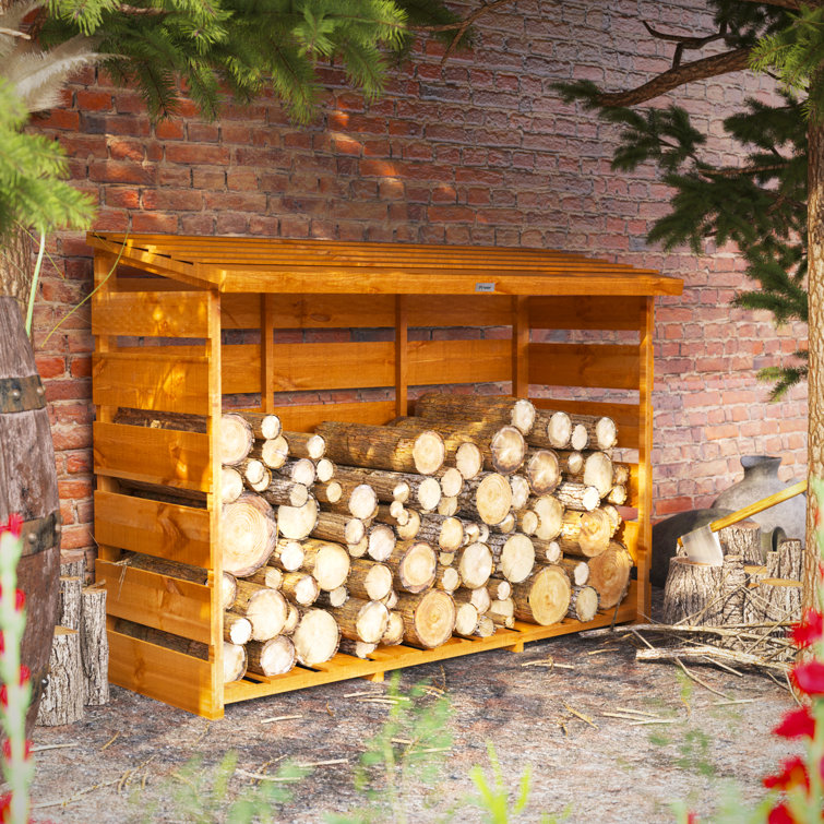 POWER 179cm W x 71.1cm D Solid Wood Log Store Wayfair.co.uk